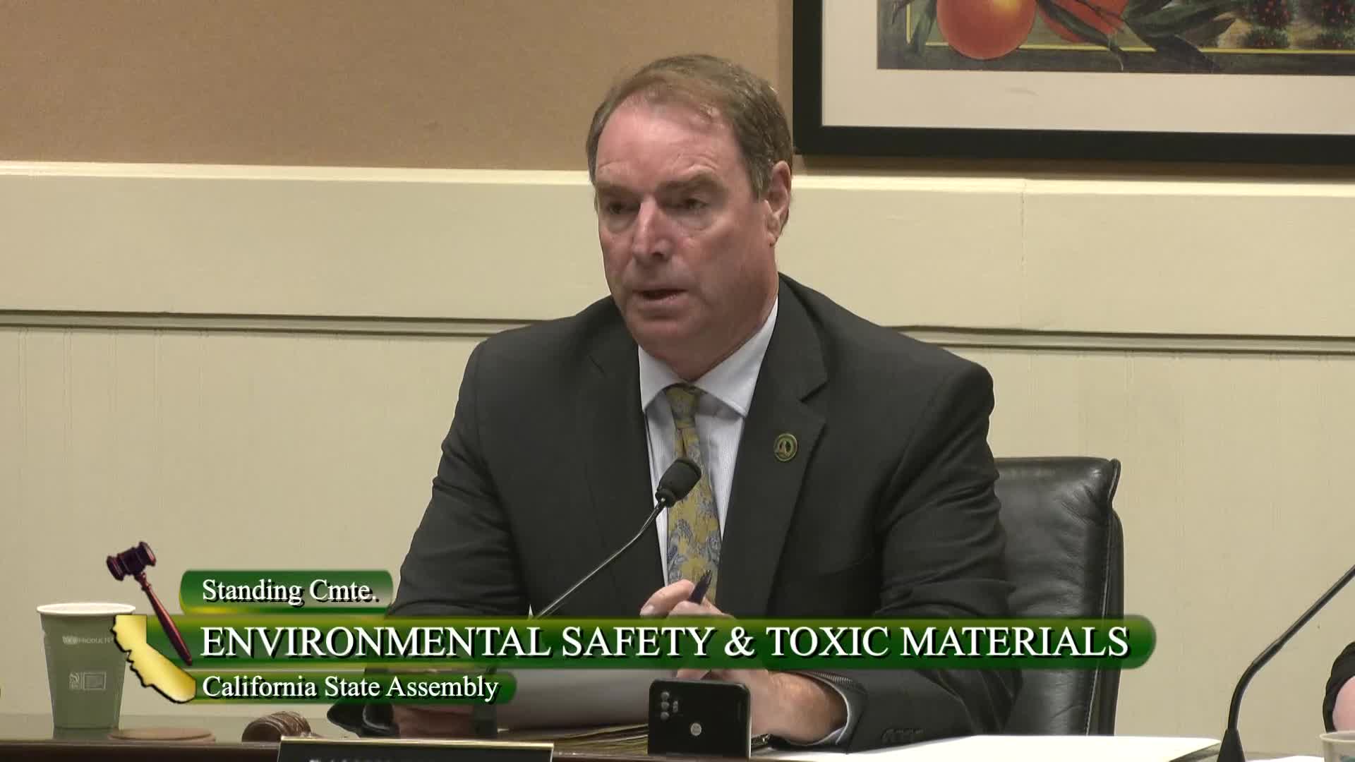 Assembly Environmental Committee begins hearing on toxic materials despite absent members