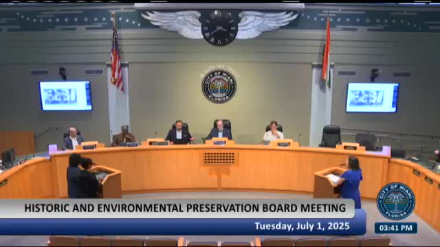 Palm Grove Board approves roof material change and window compliance for historic home