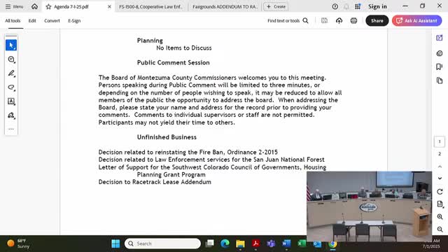 Montezuma County reinstates fire ban and waives landfill fees for green waste