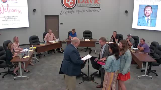 Heath Belcher sworn in as superintendent of Davie County Schools