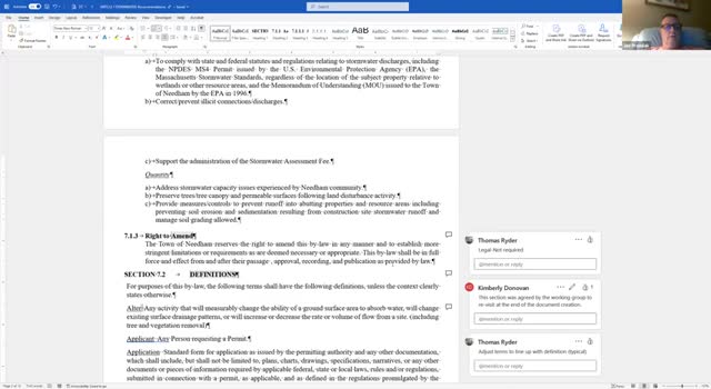Needham working group raises tree canopy preservation as issue for stormwater bylaw and regulations