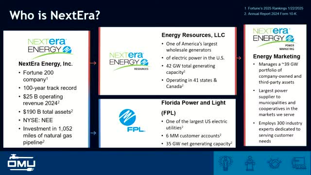 NextEra Energy partners with OMU to enhance energy supply and flexibility through MISO