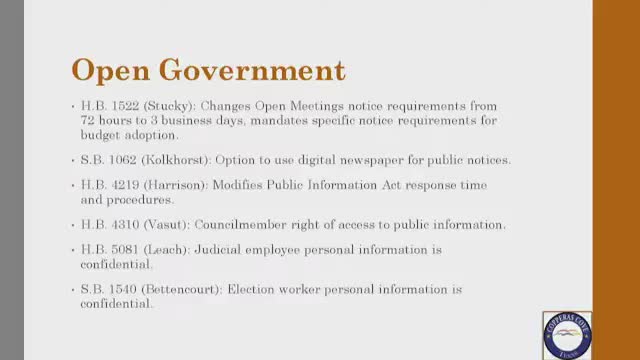 Texas lawmakers update public information and election laws with multiple new bills