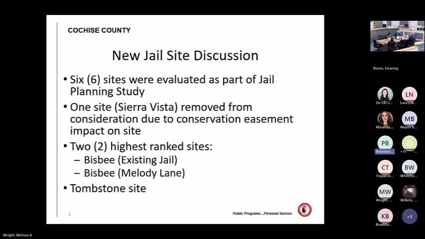 Cochise County evaluates jail sites with focus on Bisbee and administrative complex