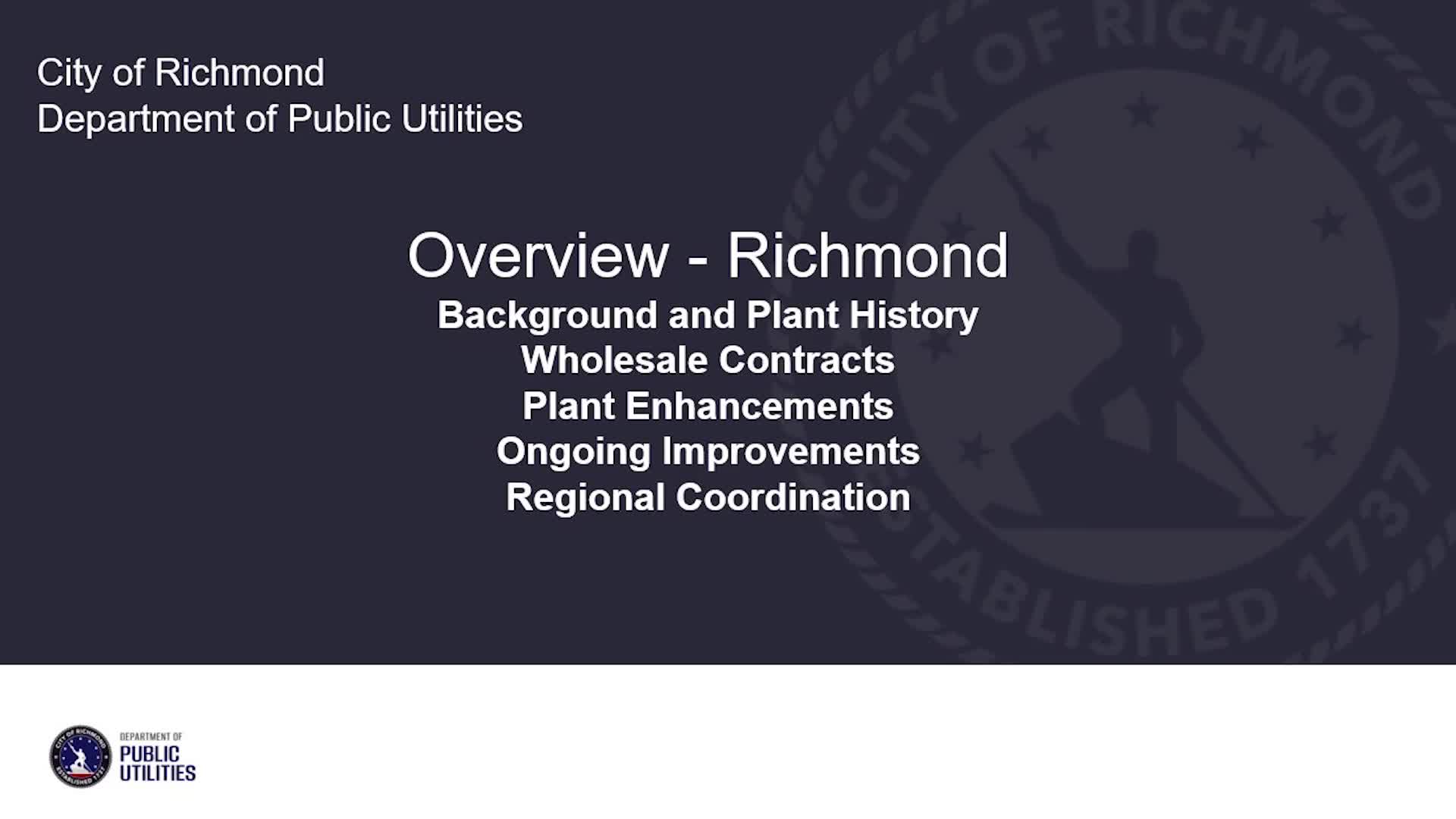 Richmond water treatment plant modernizes systems and enhances regional cooperation