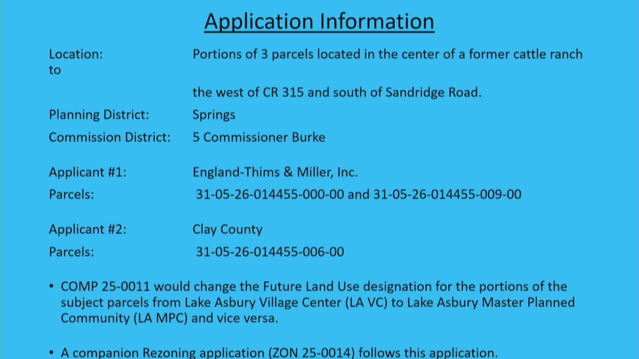 Saratoga Springs plans land use change in Lake Asbury area to enhance development