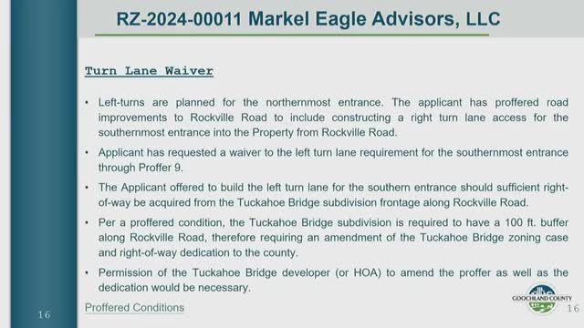 Eagle Construction proposes Highfield development with significant Rockville Road improvements