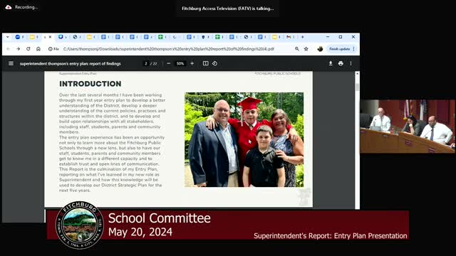 Superintendent Thompson reveals findings from entry plan on Fitchburg schools