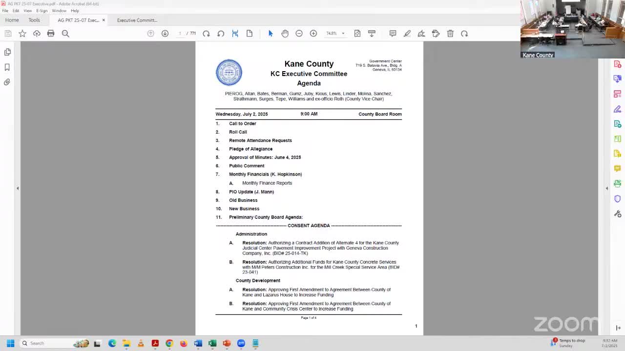 Kane County Board approves $100K funding for Mill Creek Concrete Services