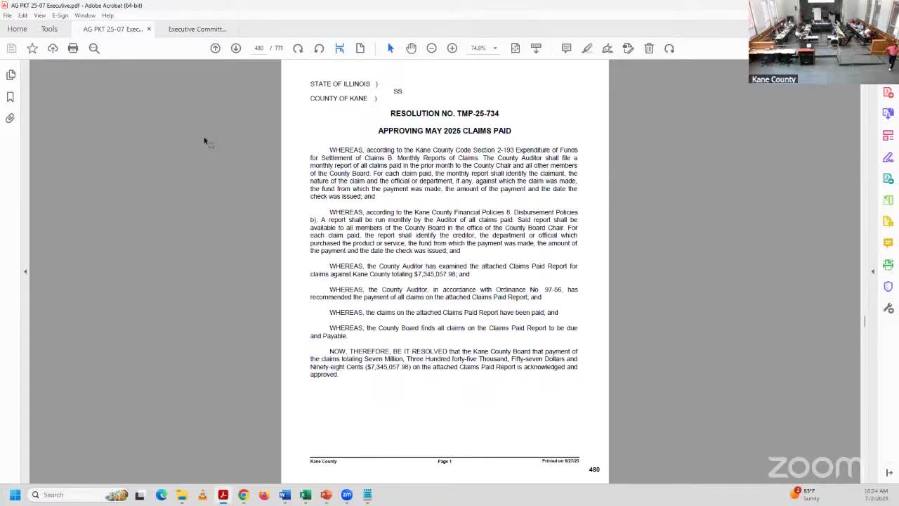 Council approves $7.3M claims and budget adjustments impacting transportation funding