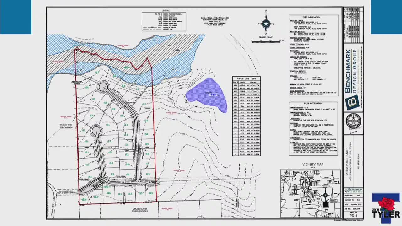 Tyler City Council reviews Geneco Group's proposed lower density residential development