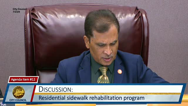 City Council proposes $25K for residential sidewalk rehabilitation pilot program