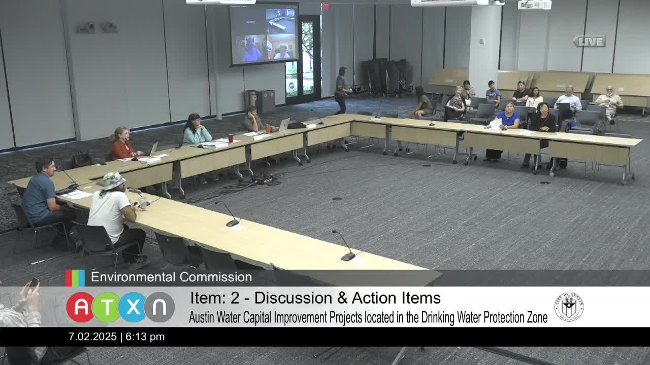 Austin Water Commission reviews drinking water protection zone and pollution concerns