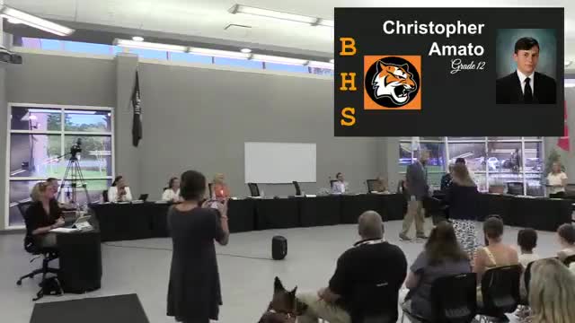 Board approves routine finance, personnel and education motions; several items tabled to July