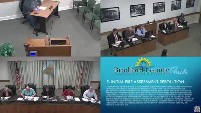 Bradford County budget shows shrinking reserves; commissioners adopt fire-assessment resolution