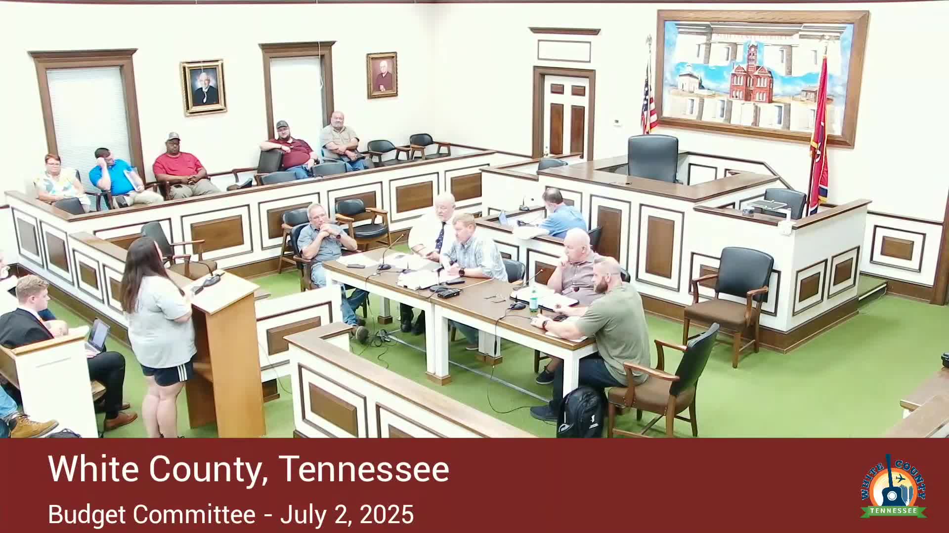 Resident Ellie Snyder advocates for better wages for Riot County emergency services