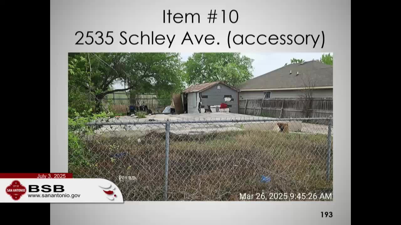 City board orders demolition of hazardous structure at 2535 Schley Avenue
