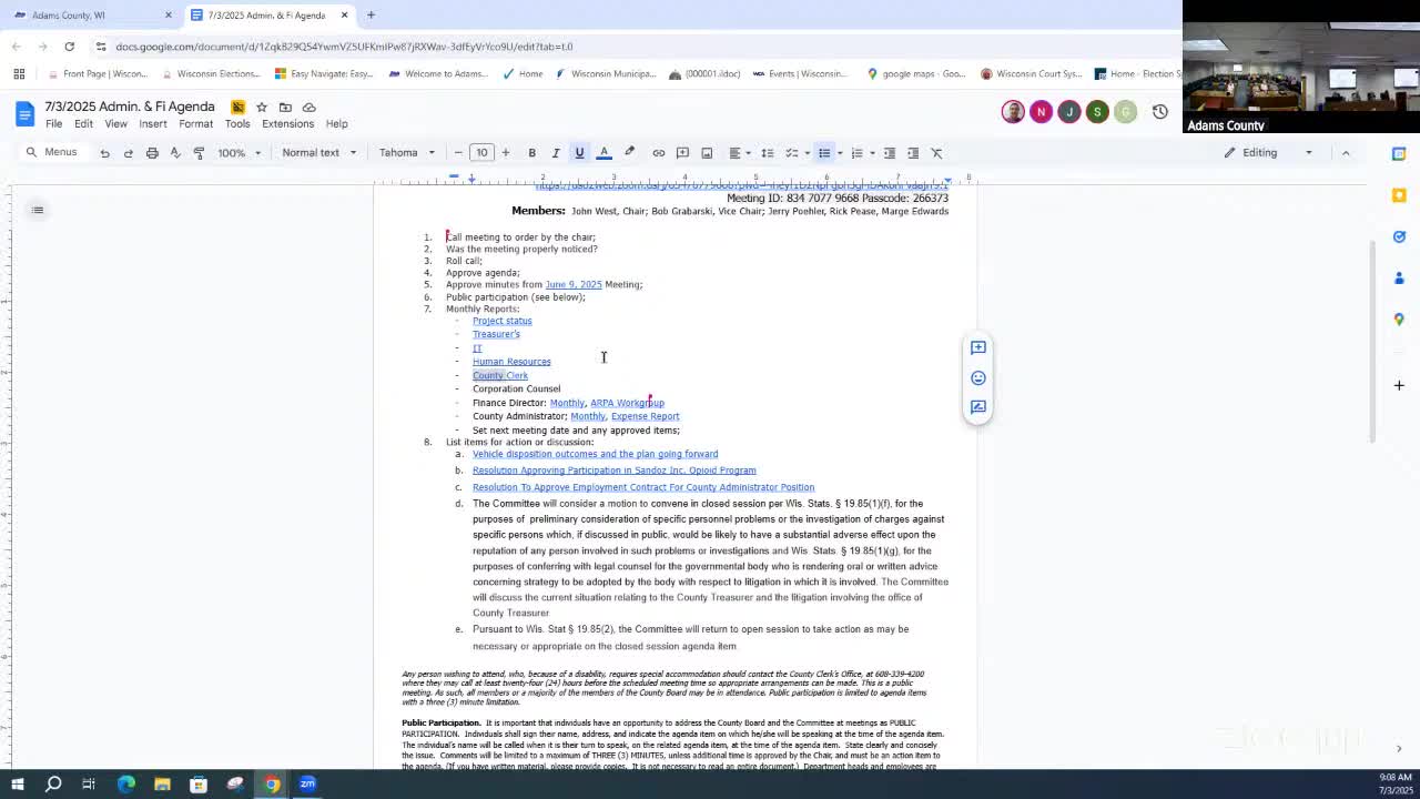 Corp counsel moves to remove three occupied foreclosed properties from auction list; county to amend judgments and re‑offer remaining parcels