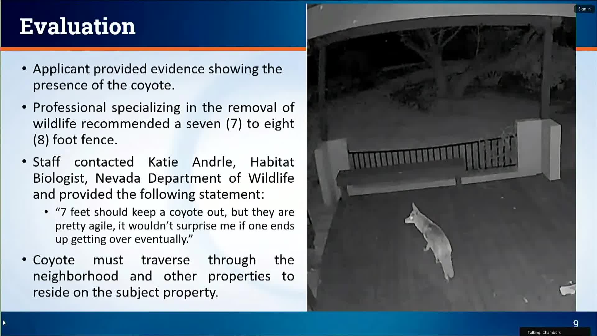 Board of Adjustment denies variance for 7-foot coyote safety fence in Hidden Valley
