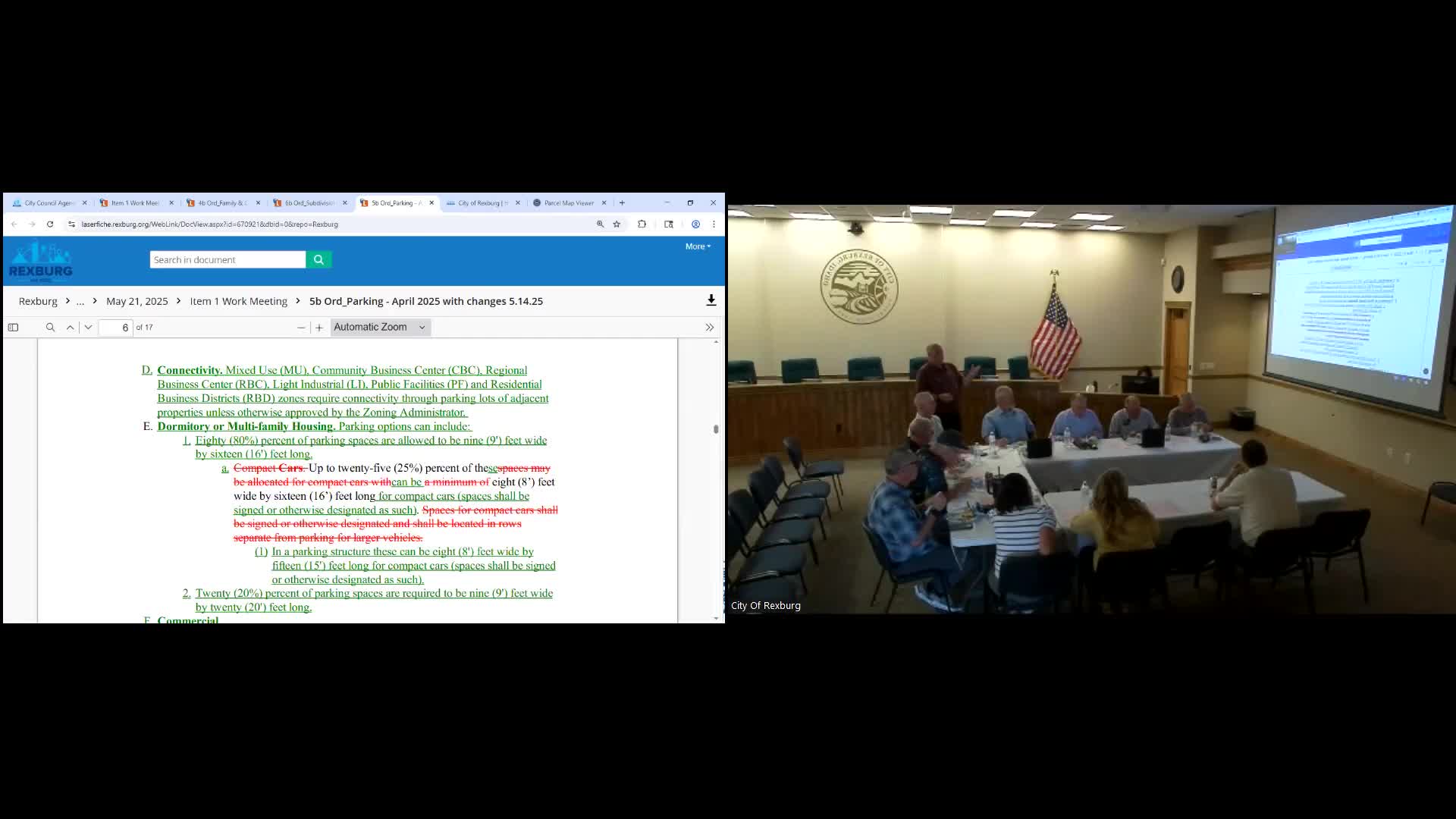 City Council reviews parking standards for restaurants and multifamily developments