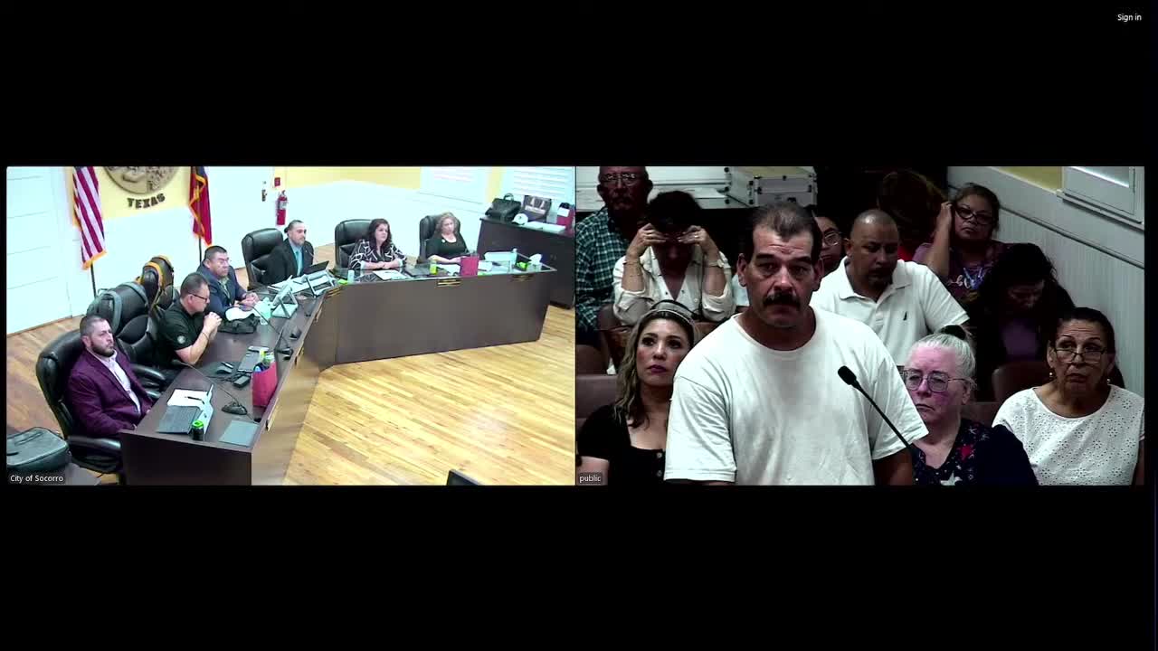 Socorro community voices concerns over Arterial 1 project details at council meeting