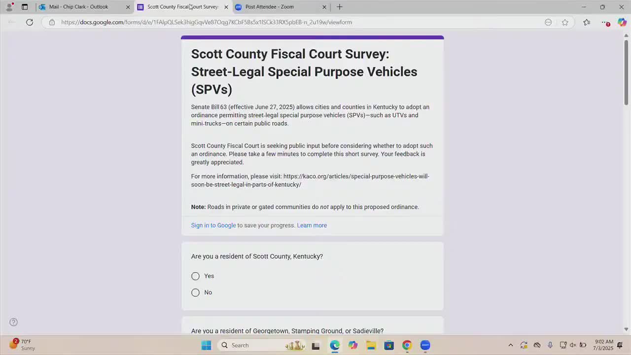 Scott County considers ordinance for street legal special purpose vehicles on local roads