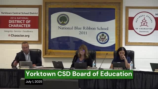 Yorktown superintendent outlines six areas of focus for 2025–26, highlights mental-health partnership and bond timeline