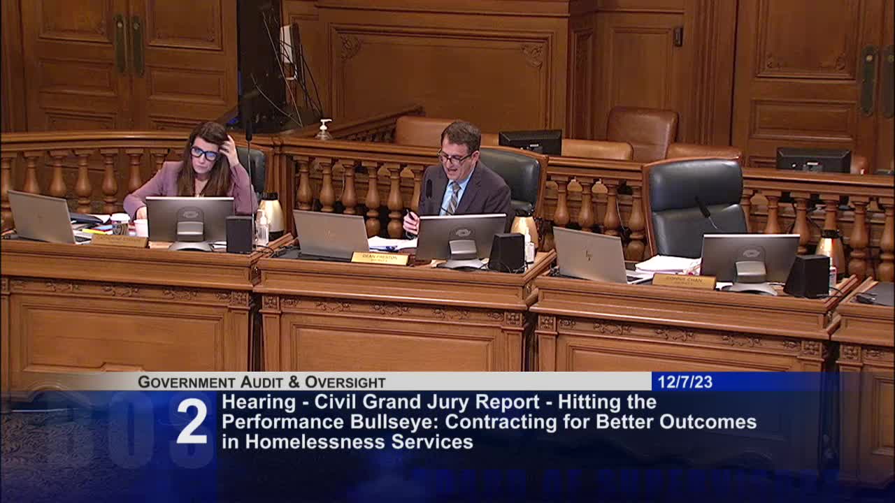 Civil Grand Jury presents report on San Francisco's homelessness contracting practices
