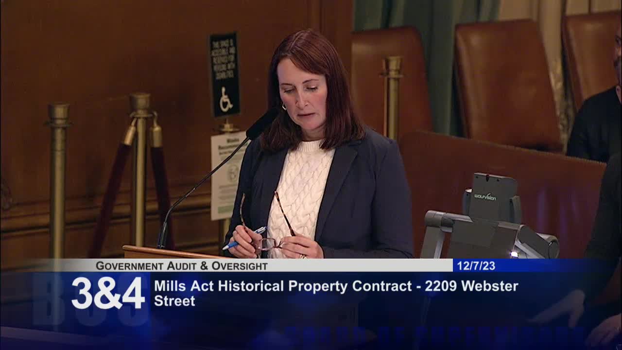 Historic Preservation Commission endorses Mills Act contracts for Market and Webster Street properties