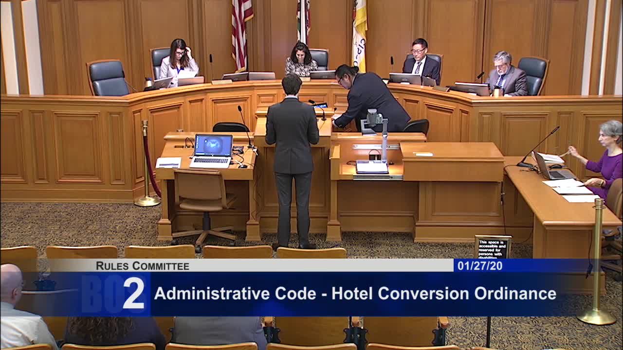 Ryan Patterson advocates for San Francisco SRO owners at city meeting