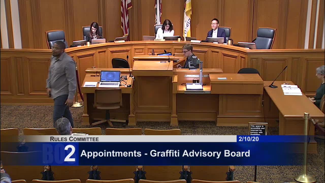 Dan Kling highlights graffiti task force achievements at San Francisco board meeting