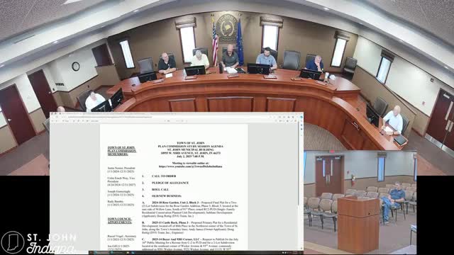 Plan commission to revisit Rose Garden Unit 3 final plat after outstanding items addressed