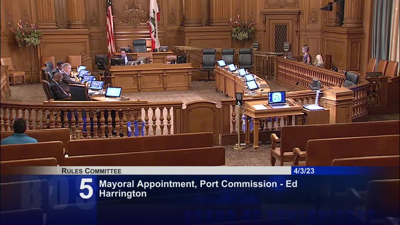 Board of Supervisors endorses Ed Harrington for port commission seat