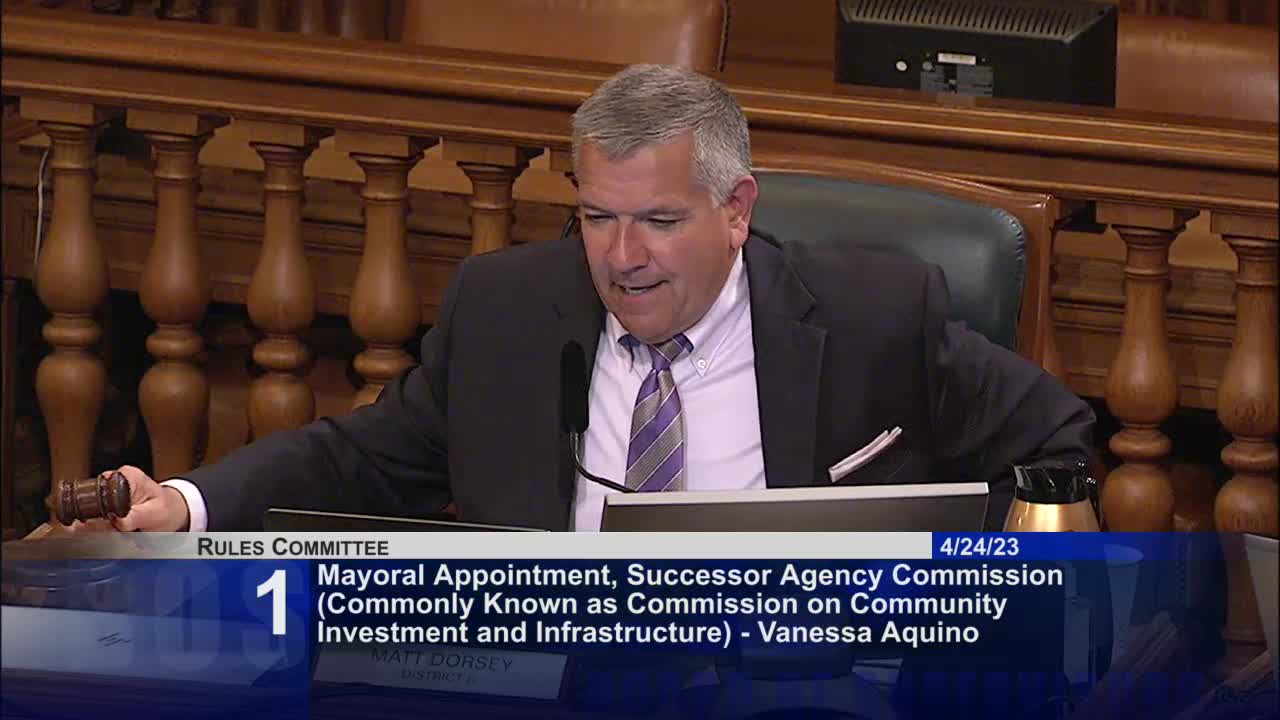 San Francisco Rules Committee endorses Vanessa Aquino for community investment role