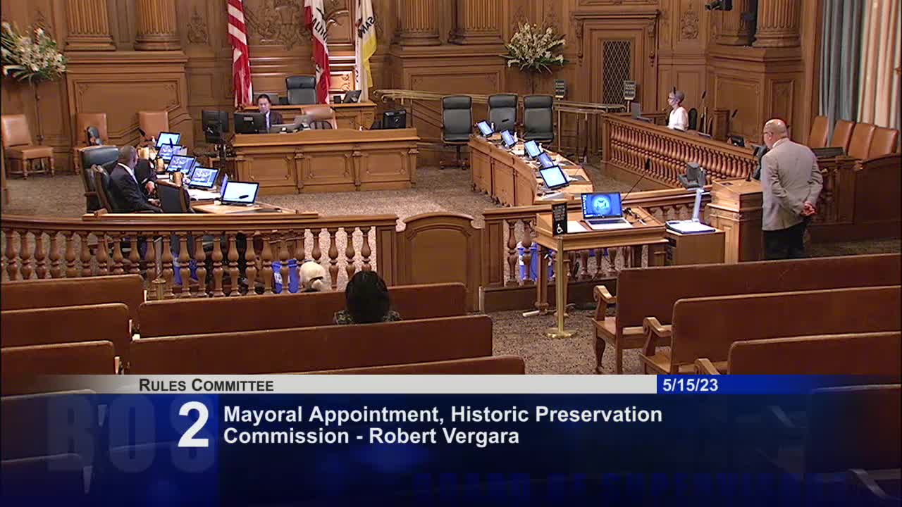 San Francisco Historic Preservation Commission considers Vergara's nomination