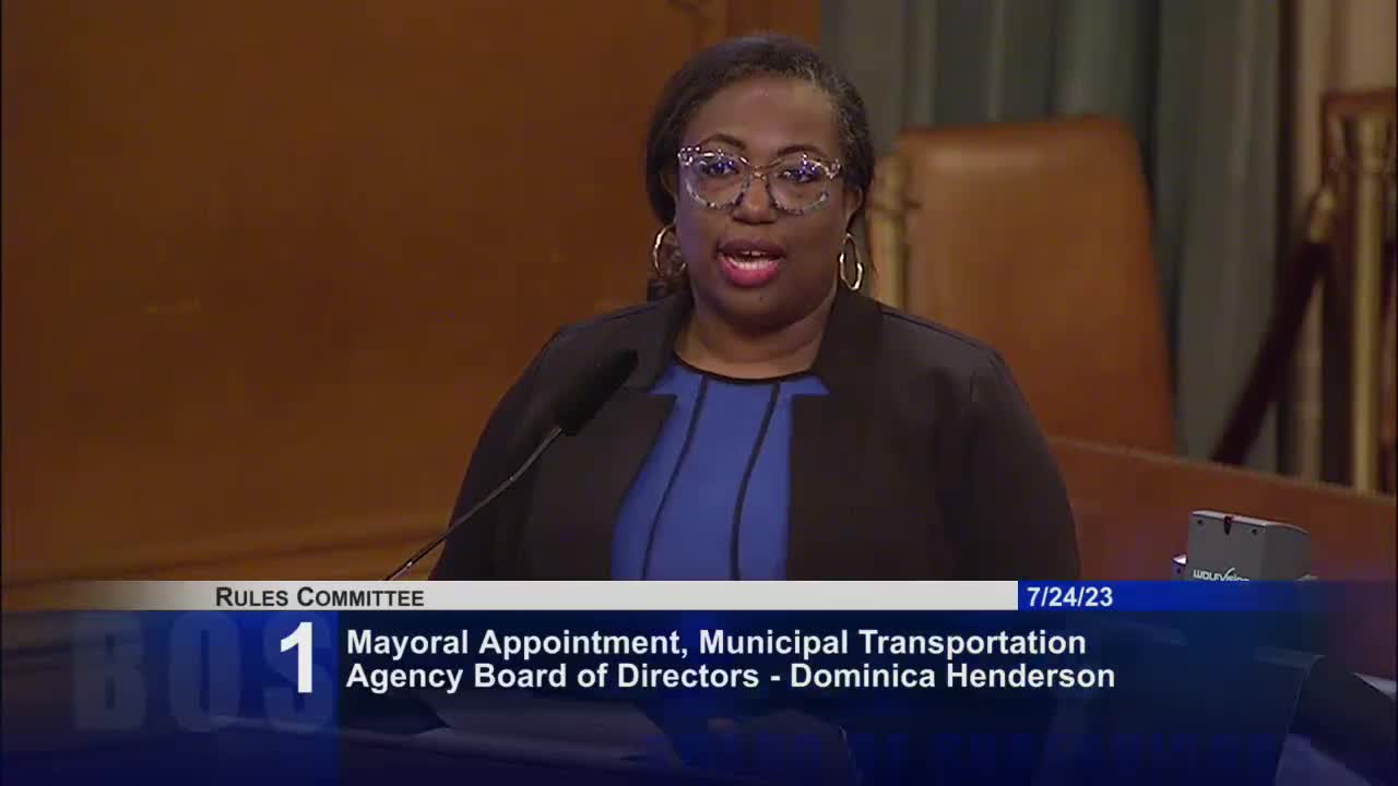 Dominica Henderson nominated for SFMTA board with focus on community transit needs