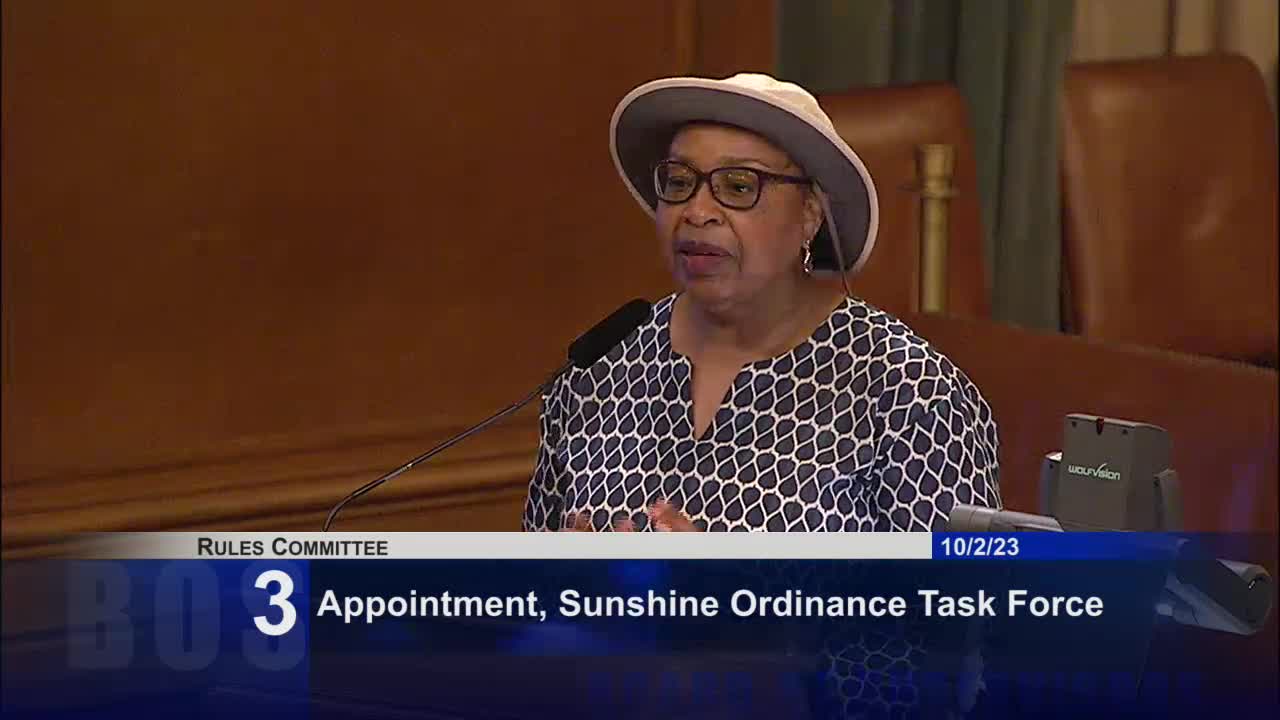 Miss Anderson advocates for transparency as nominee for Sunshine Ordinance Task Force
