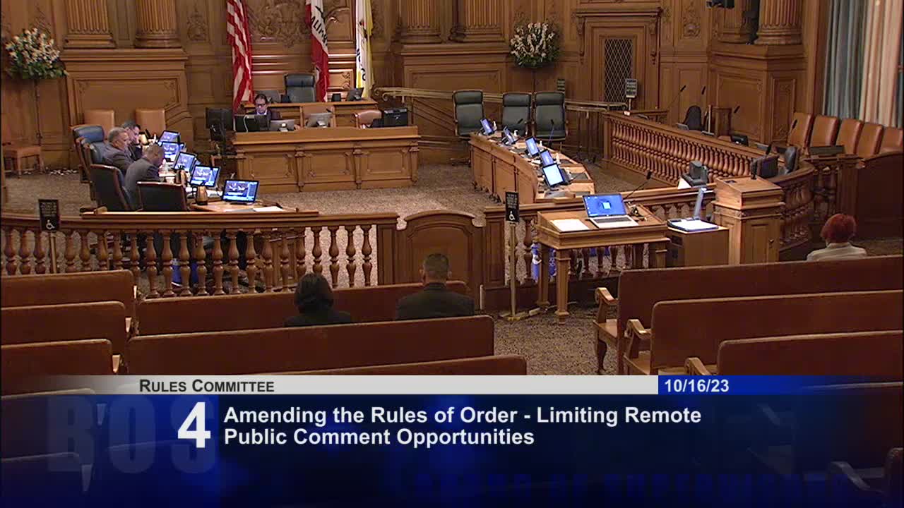 San Francisco Rules Committee votes to maintain remote public comment options