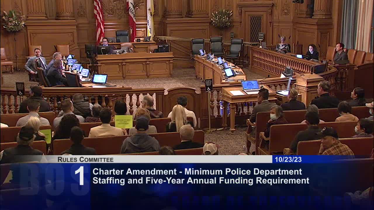 San Francisco proposes charter amendment for police staffing and recruitment funding