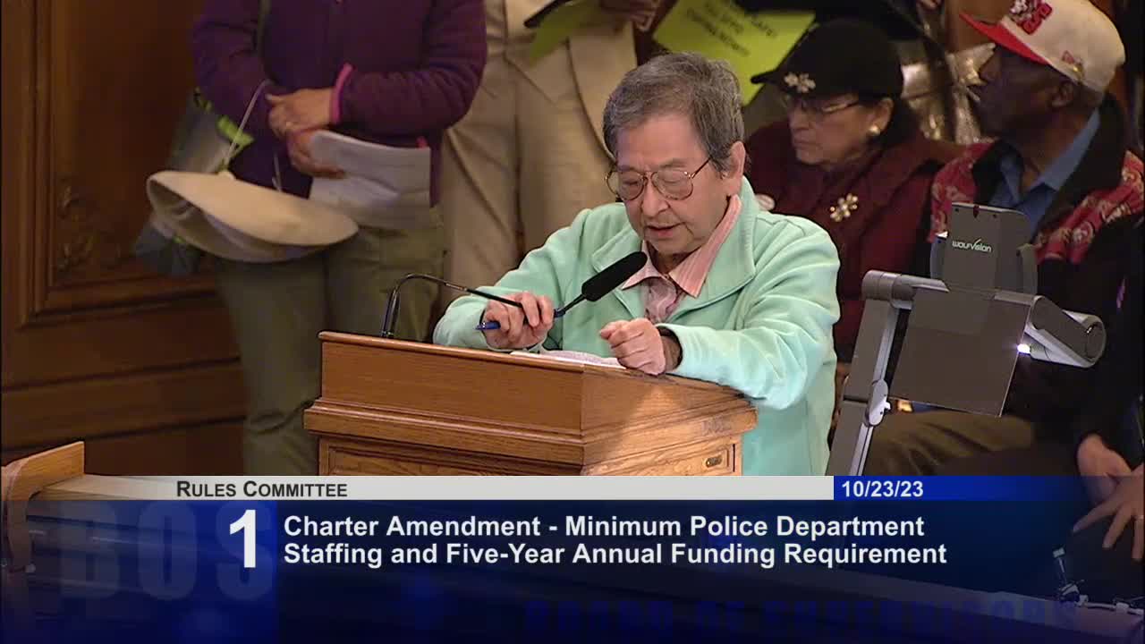 San Francisco residents rally for charter amendment to increase police funding