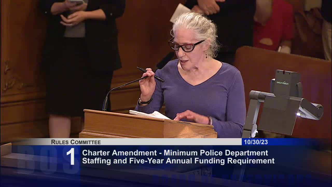 San Francisco officials debate Dorsey's charter amendment on police staffing and public safety