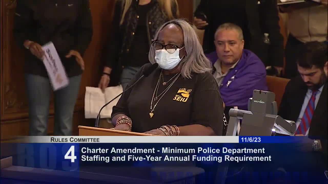 SEIU Nurse Tanya addresses San Francisco's police staffing and jail closure concerns
