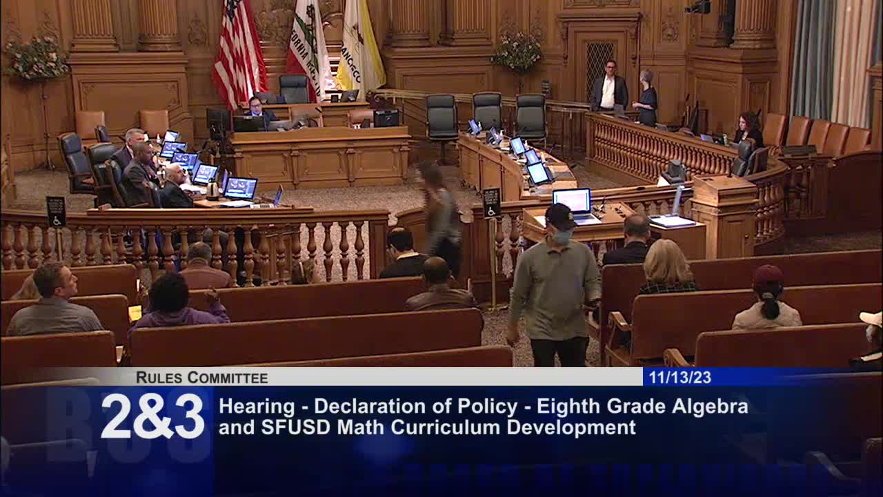 Lewis advocates for eighth grade algebra in San Francisco education