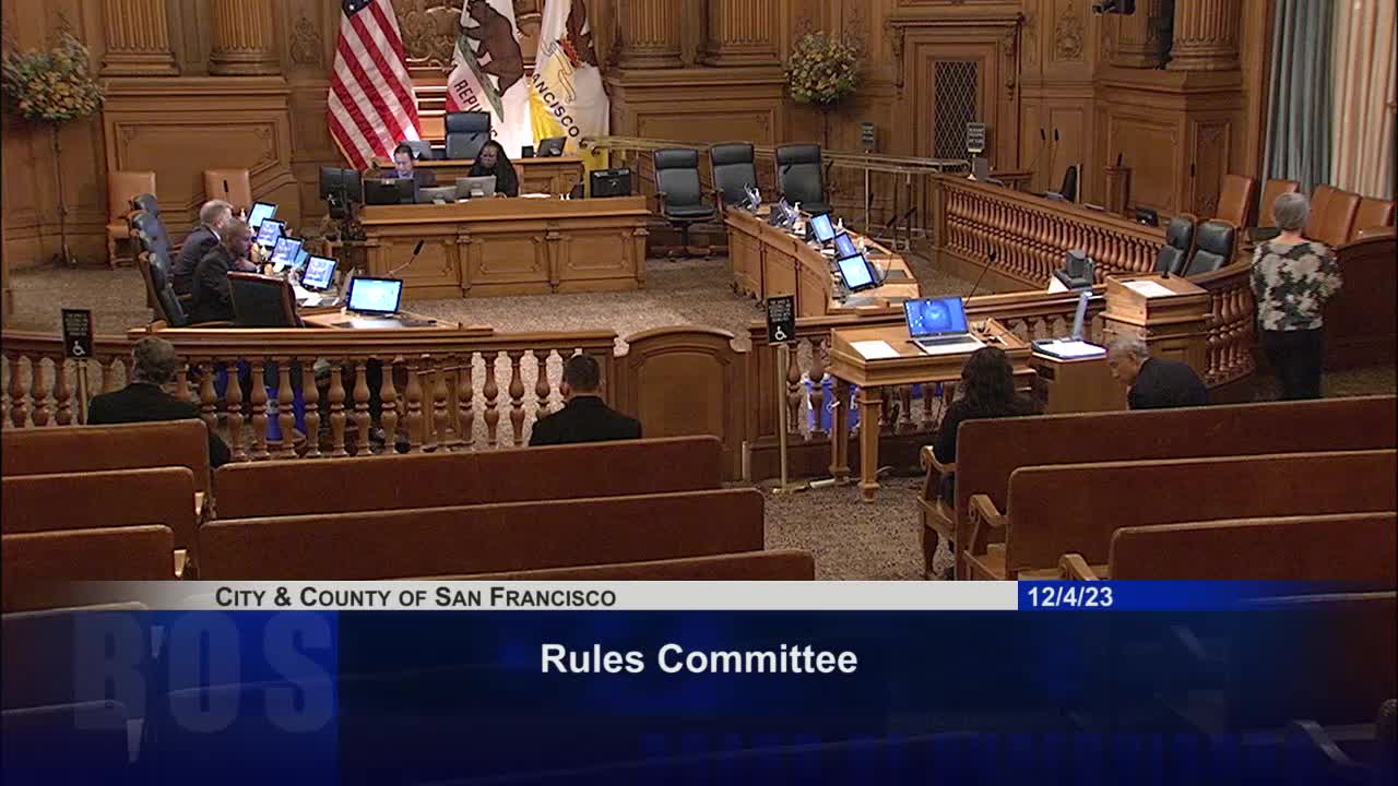 San Francisco rules committee invites public comment on agenda items