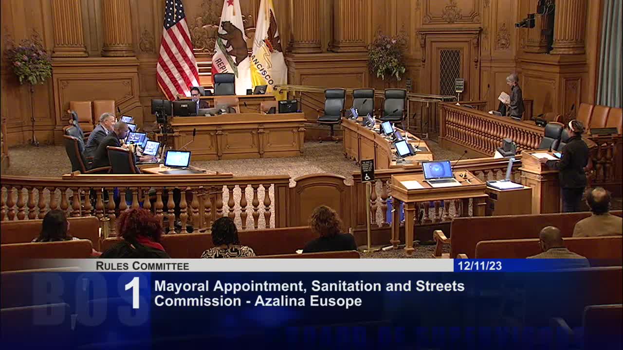 Azelina Usoppi appointed to San Francisco's sanitation and streets commission