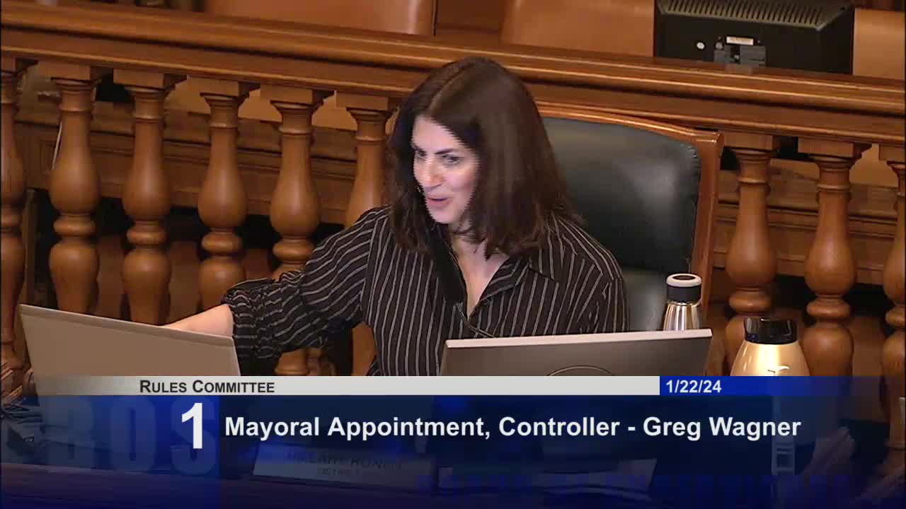 San Francisco Board approves Greg Wagner as City Controller with amendments