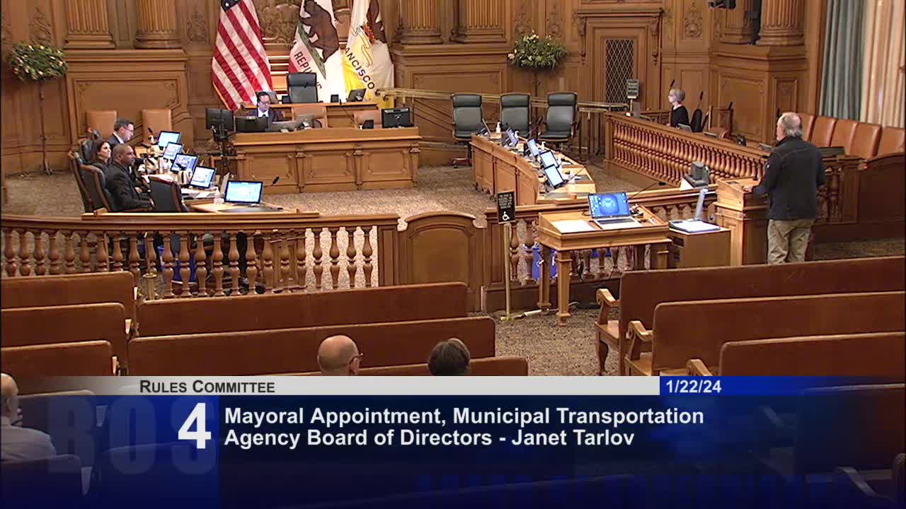 Janet Tarlov receives community endorsements for SFMTA board appointment