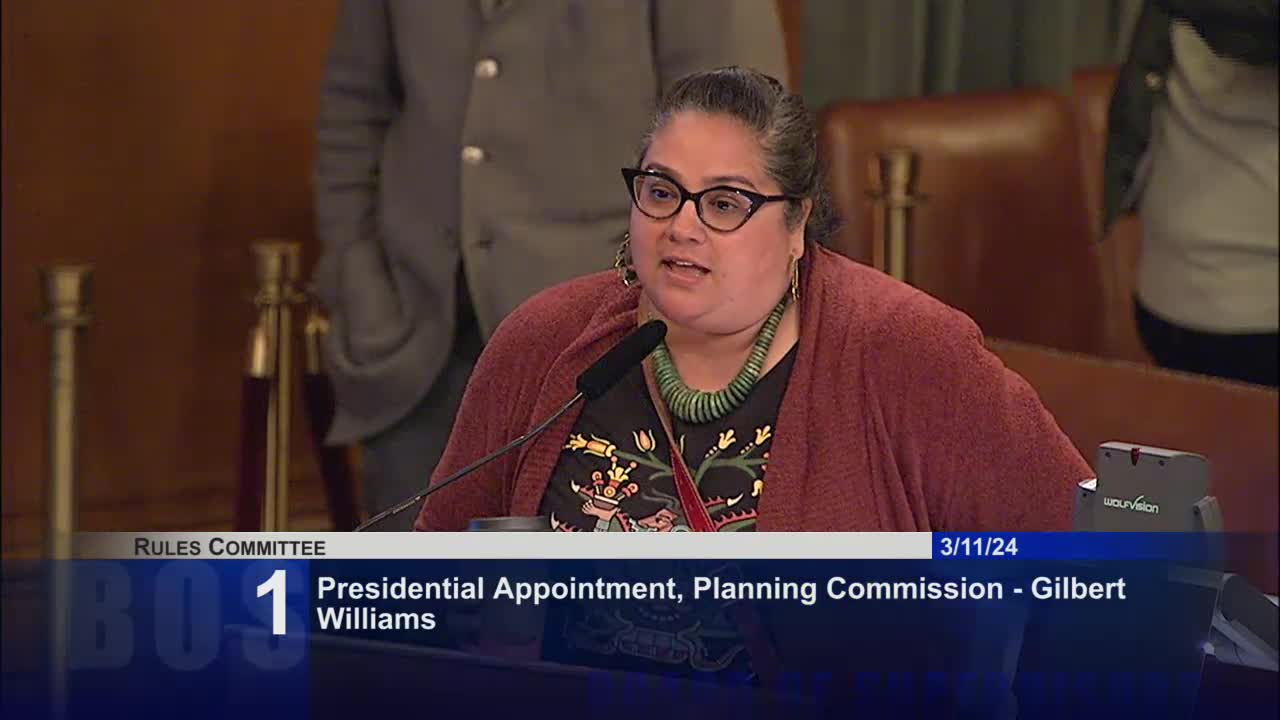 San Francisco Supervisors endorse Gilbert Williams for Planning Commission appointment
