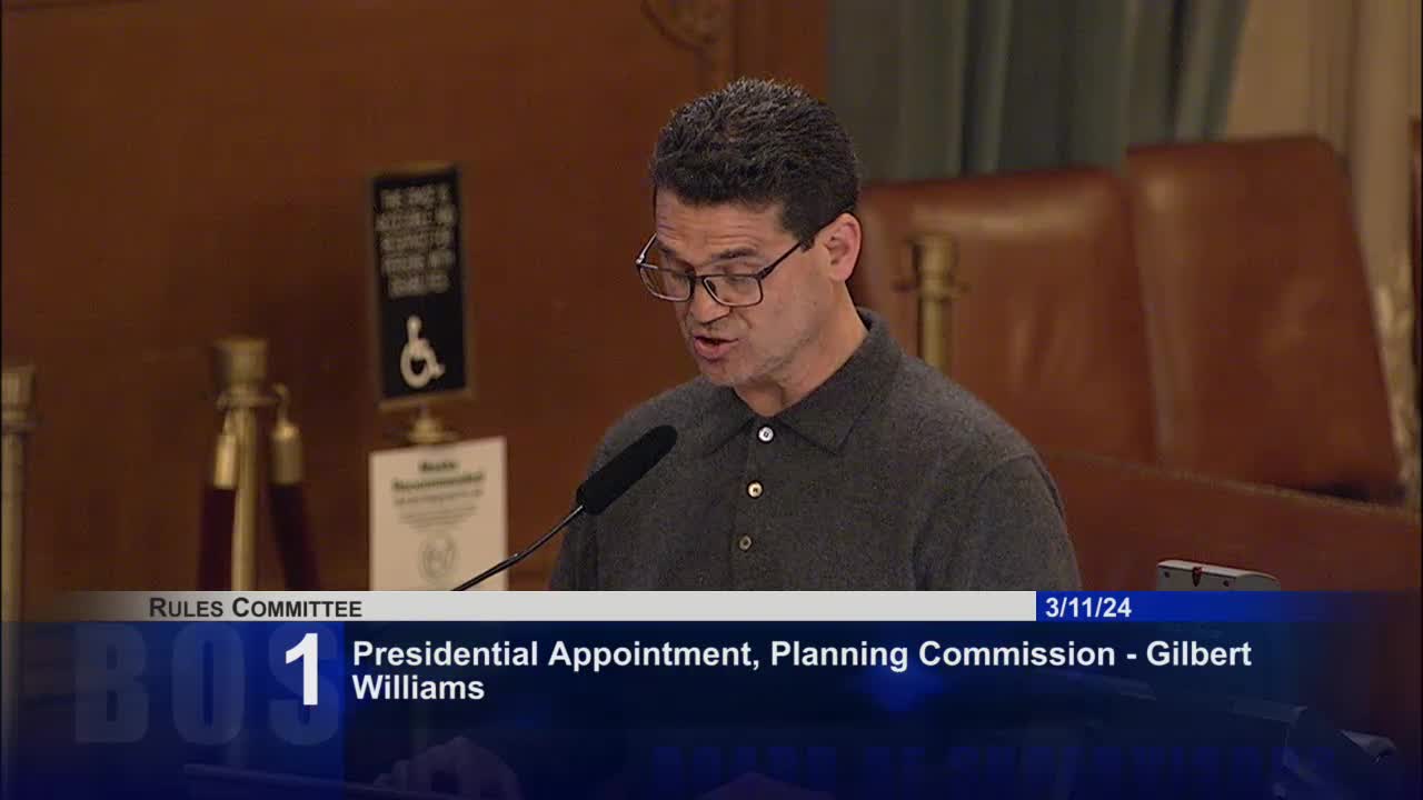 Williams seeks appointment to San Francisco Planning Commission to address housing challenges