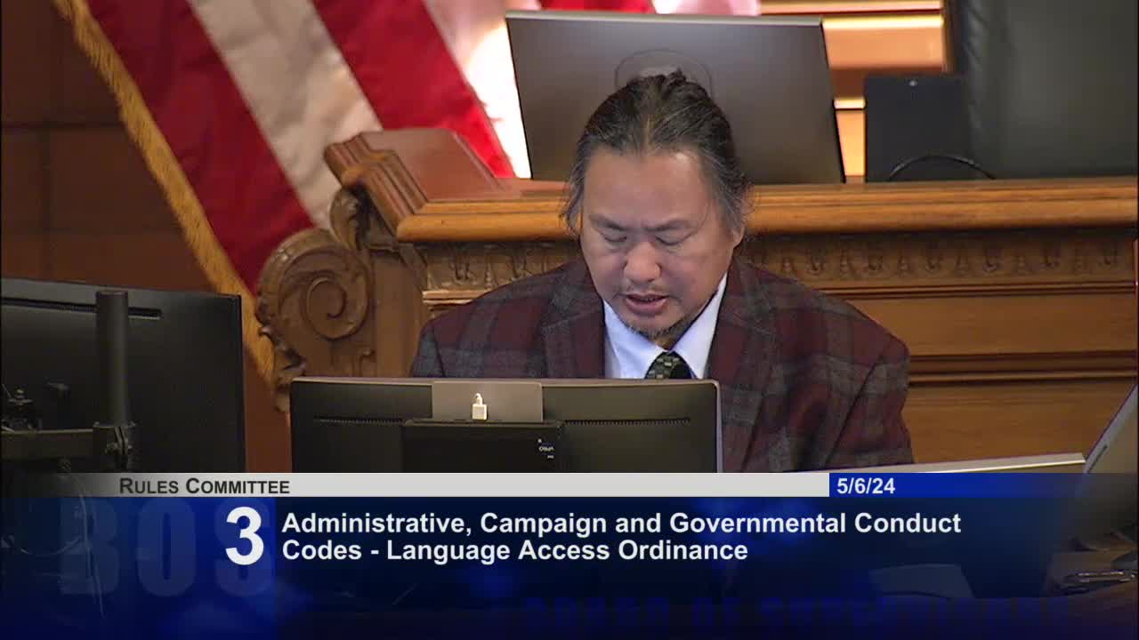 Supervisor Walton leads hearing on San Francisco's language access ordinance amendments